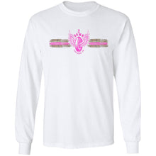 Load image into Gallery viewer, Retro Tire with Wings in Hot Pink LS Ultra Cotton T-Shirt
