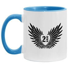 Load image into Gallery viewer, 2 Down Angel Heart Wings 11 oz. Accent Mug
