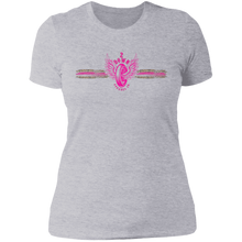 Load image into Gallery viewer, Leopard Retro Tire with wings in hot pink Ladies&#39; Boyfriend T-Shirt
