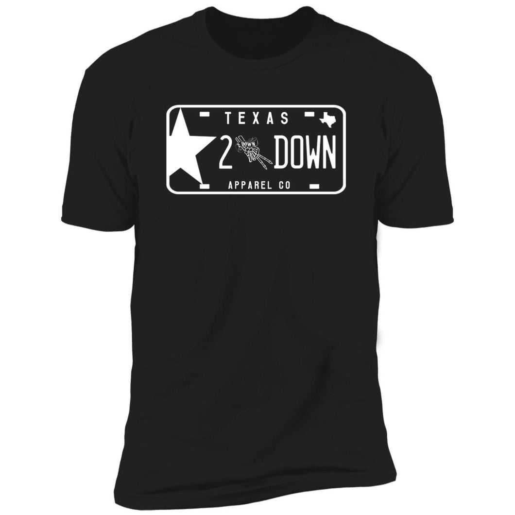 2 Down License Plate Premium Short Sleeve T-Shirt