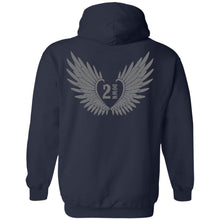 Load image into Gallery viewer, 2 Down Heart Angel Wings Pullover Hoodie
