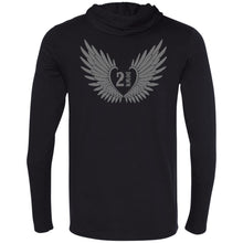 Load image into Gallery viewer, 2 Down Heart Angel Wings LS T-Shirt Hoodie
