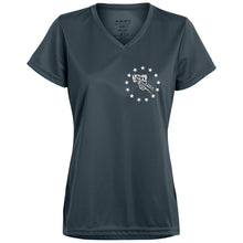 Load image into Gallery viewer, 13 Star Patriotic Ladies’ Moisture-Wicking V-Neck Tee

