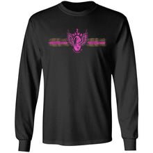 Load image into Gallery viewer, Retro Tire with Wings in Hot Pink LS Ultra Cotton T-Shirt
