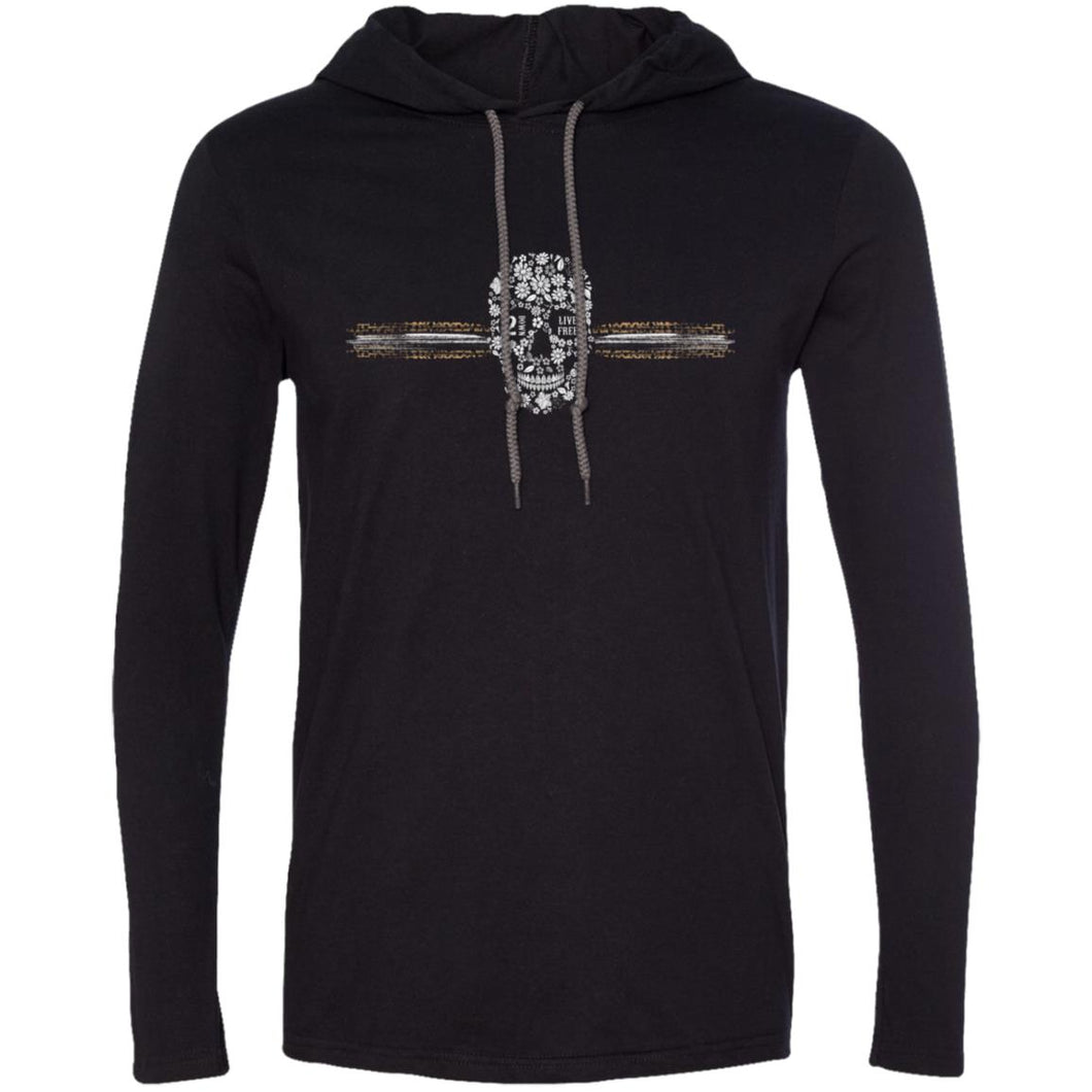 The Kaci Leopard and Floral Skull LS T-Shirt Hoodie