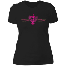 Load image into Gallery viewer, Leopard Retro Tire with wings in hot pink Ladies&#39; Boyfriend T-Shirt
