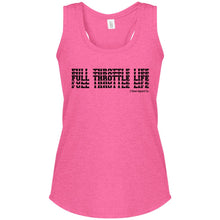 Load image into Gallery viewer, Stacked Full Throttle Life Relaxed Fit Women&#39;s Perfect Tri Racerback Tank
