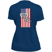 Load image into Gallery viewer, 2 Down Patriotic Ladies’ Moisture-Wicking V-Neck Tee
