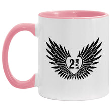 Load image into Gallery viewer, 2 Down Angel Heart Wings 11 oz. Accent Mug
