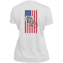 Load image into Gallery viewer, 2 Down Patriotic Ladies’ Moisture-Wicking V-Neck Tee
