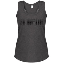 Load image into Gallery viewer, Stacked Full Throttle Life Relaxed Fit Women&#39;s Perfect Tri Racerback Tank
